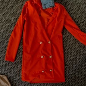 Prettylittlething Orange Blazer Dress